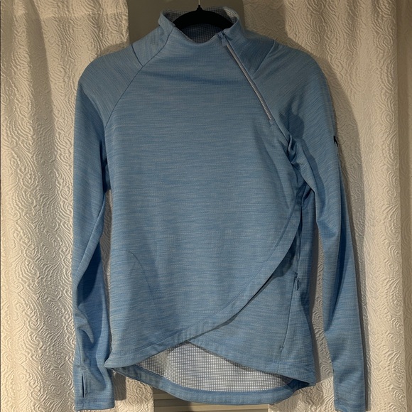 IBKUL Tops - IBKUL Light Blue Long Sleeve Mock Neck Top